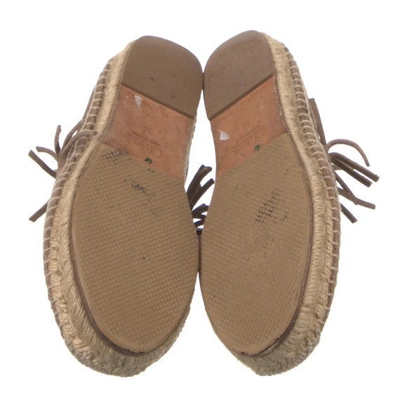 CHLOÉ Chloé Suede Fringe Trim Accent Espadrilles Suede Fringe womens 35 IT 35 - Picture 6 of 8